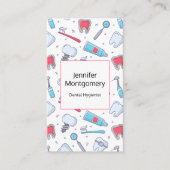 Carte De Visite Dents et outils Motif dentaire (Devant)