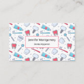 Carte De Visite Dents et outils Motif dentaire (Devant)