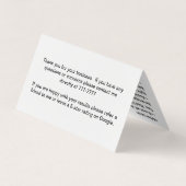 Carte De Visite Dents personnalisables blanchir les soins postérie (Dos)