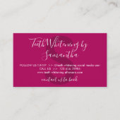 Carte De Visite Dents roses foncés blanchissant Conseils de soins  (Devant)