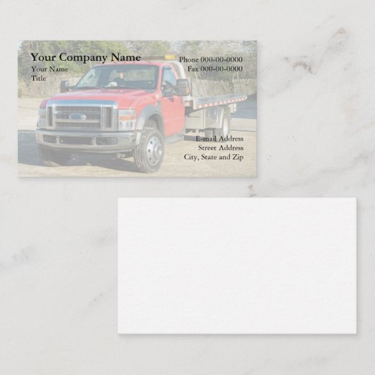 Carte de visite d'épave (Devant / Derrière)