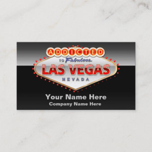 Carte De Visite Dépendant signe drôle à Las Vegas, Nevada