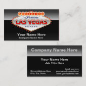 Carte De Visite Dépendant signe drôle à Las Vegas, Nevada (Devant / Derrière)