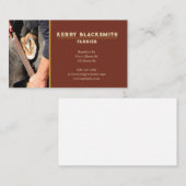 Carte De Visite Dépendre du Farrier + Trim Barefoot, Rouille + Or (Devant / Derrière)