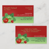 Carte de visite d'épicerie du marché agricole (Devant / Derrière)