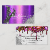 Carte de visite d'épilation de Parties scintillant (Devant / Derrière)