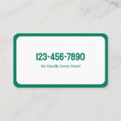 Carte De Visite Déplacement (Dos)