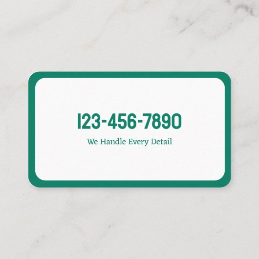 Carte De Visite Déplacement (Dos)