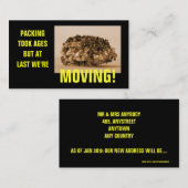 Carte De Visite Déplacement de maison drôle (Devant / Derrière)