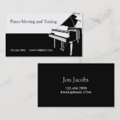 Carte De Visite Déplacement de piano et réglage Déplacement de mus (Devant / Derrière)