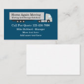 Carte de visite Déplacement Et Services De Stockag (Devant / Derrière)