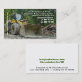 Carte De Visite Déplacement lourd de la terre de construction de (Devant / Derrière)