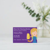 Carte De Visite Déplacer le nettoyage professionnel modifiable (Debout devant)