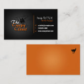 Carte De Visite Déplaisant noir et orange (Devant / Derrière)