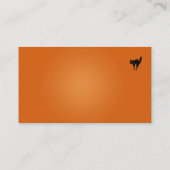 Carte De Visite Déplaisant noir et orange (Dos)