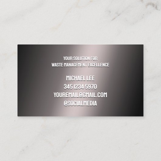 Carte De Visite Dépôts de location (Dos)