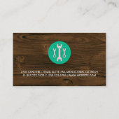 Carte De Visite Dépouille | Arrière - plan en bois | Menuiserie (Dos)