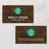 Carte De Visite Dépouille | Arrière - plan en bois | Menuiserie (Devant / Derrière)