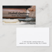 Carte De Visite Dépouille | Broche à rouleaux et farine (Devant / Derrière)