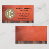 Carte De Visite Dépouille | Cuir | Découpe en bois (Devant / Derrière)