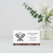 Carte De Visite Dépouille | Logo du menuisier de construction (Debout devant)