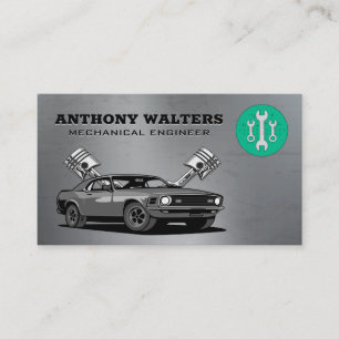 Carte De Visite Dépouille Métallique Muscle Car et Poistons