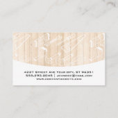 Carte De Visite Dépouille | Panneaux en bois franc (Dos)