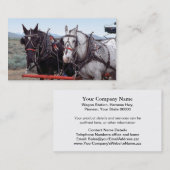 Carte de visite d'équipe de cheval (Devant / Derrière)