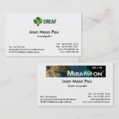 Carte de visite d'équipe de MiraMon (Devant / Derrière)