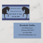 Carte de visite d'équitation (Devant / Derrière)