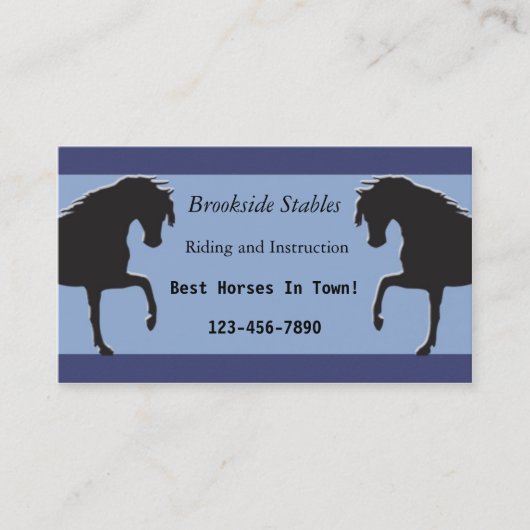 Carte de visite d'équitation (Devant)