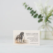 Carte de visite d'équitation d'entraînement équest (Debout devant)