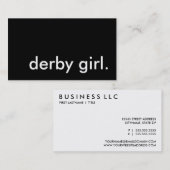 Carte De Visite derby girl. (Devant / Derrière)