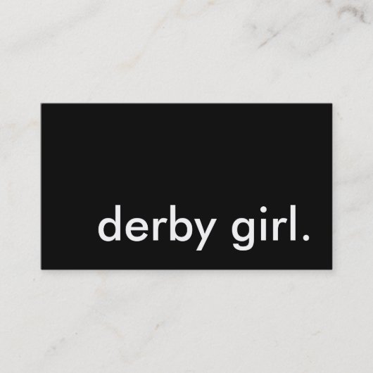 Carte De Visite derby girl. (Devant)