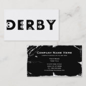 Carte De Visite derby : skullphabet (Devant / Derrière)