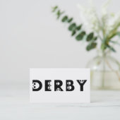 Carte De Visite derby : skullphabet (Debout devant)