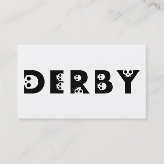 Carte De Visite derby : skullphabet (Devant)