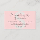 Carte De Visite Dermaplanage rose beige post-soins (Devant)
