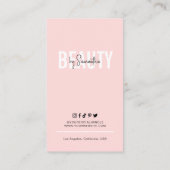 Carte De Visite Dermaplaner Guide de soins postérieurs Cosmetologu (Dos)