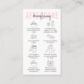 Carte De Visite Dermaplaner Guide de soins postérieurs Cosmetologu (Devant)