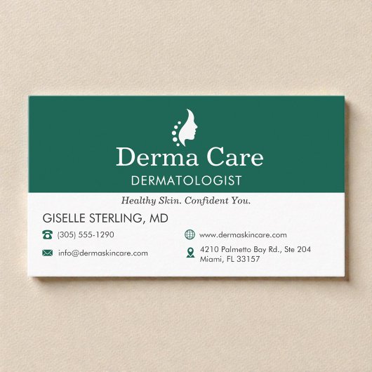 Carte De Visite Dermatologist Office Skin Care Icon