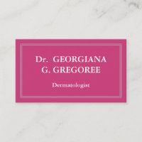 Carte de visite dermatologue simple et professionn