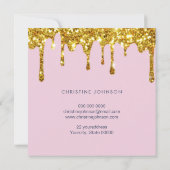 carte de visite des abeilles et fleurs (Dos)