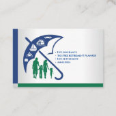 Carte de visite des agents d'assurance (Dos)