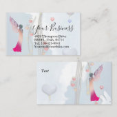 Carte de visite des anges et des coeurs (Devant / Derrière)