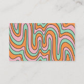 Carte de visite des années 70 Abstrait rose (Dos)