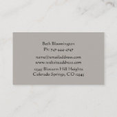 Carte de visite des Arts de guérison méditerranéen (Dos)