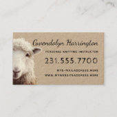 Carte de visite des arts de la laine du Tricot du  (Devant)