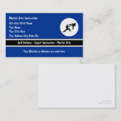 Carte de visite des arts martiaux (Devant / Derrière)