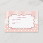 Carte de visite des baby-sitters (Dos)